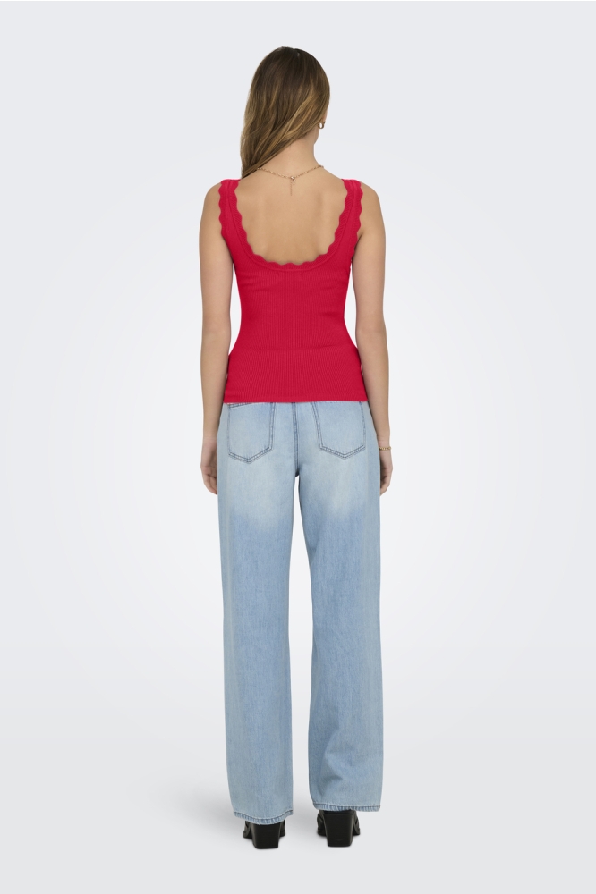 JDYNANNA S/L SCALLOP EDGE TOP KNT N 15290585 SKI PATROL